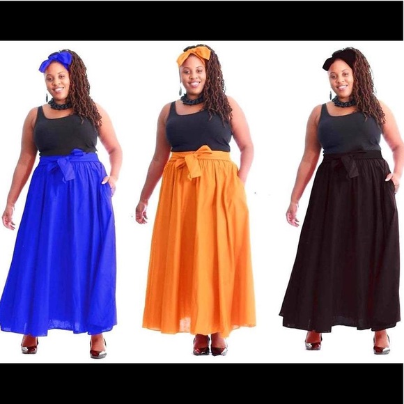 Long Maxi Skirt 100% Cotton Free Size Plus Size Long Maxi Skirt Bohemian Skirt - Picture 3 of 7